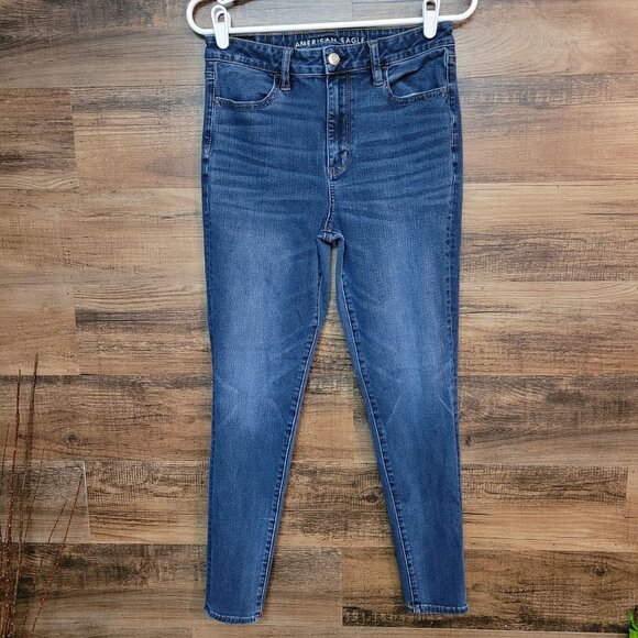 American Eagle Jeans 10 R 360 Next Level Stretch Super Hi Rise Jegging - Picture 1 of 11